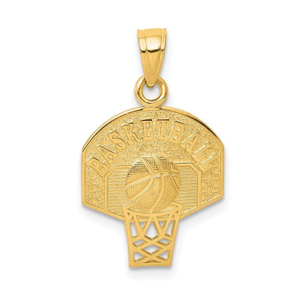 10k Yellow Gold 16 mm Basketball Charm (0.77 grams)