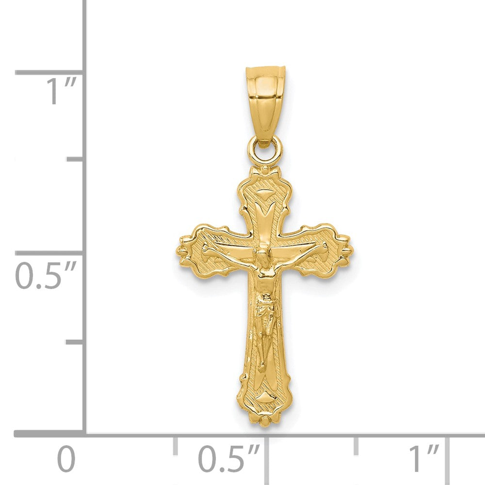 10k Yellow Gold 12 mm Jesus Crucifix Pendant (0.57 grams)