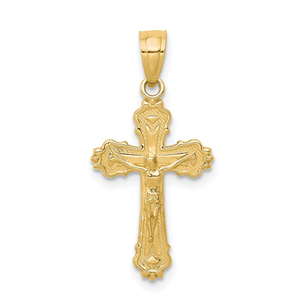 10k Yellow Gold 12 mm Jesus Crucifix Pendant (0.57 grams)