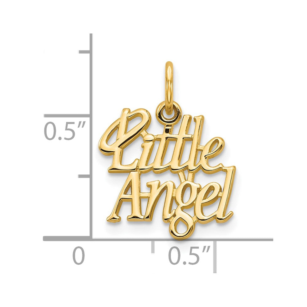 10k Yellow Gold 11 mm LITTLE ANGEL with Halo Charm