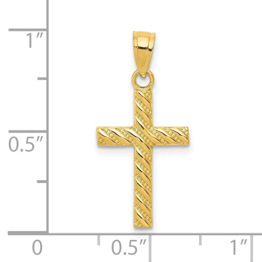 10k Yellow Gold 12 mm Cross Pendant (0.62 grams)