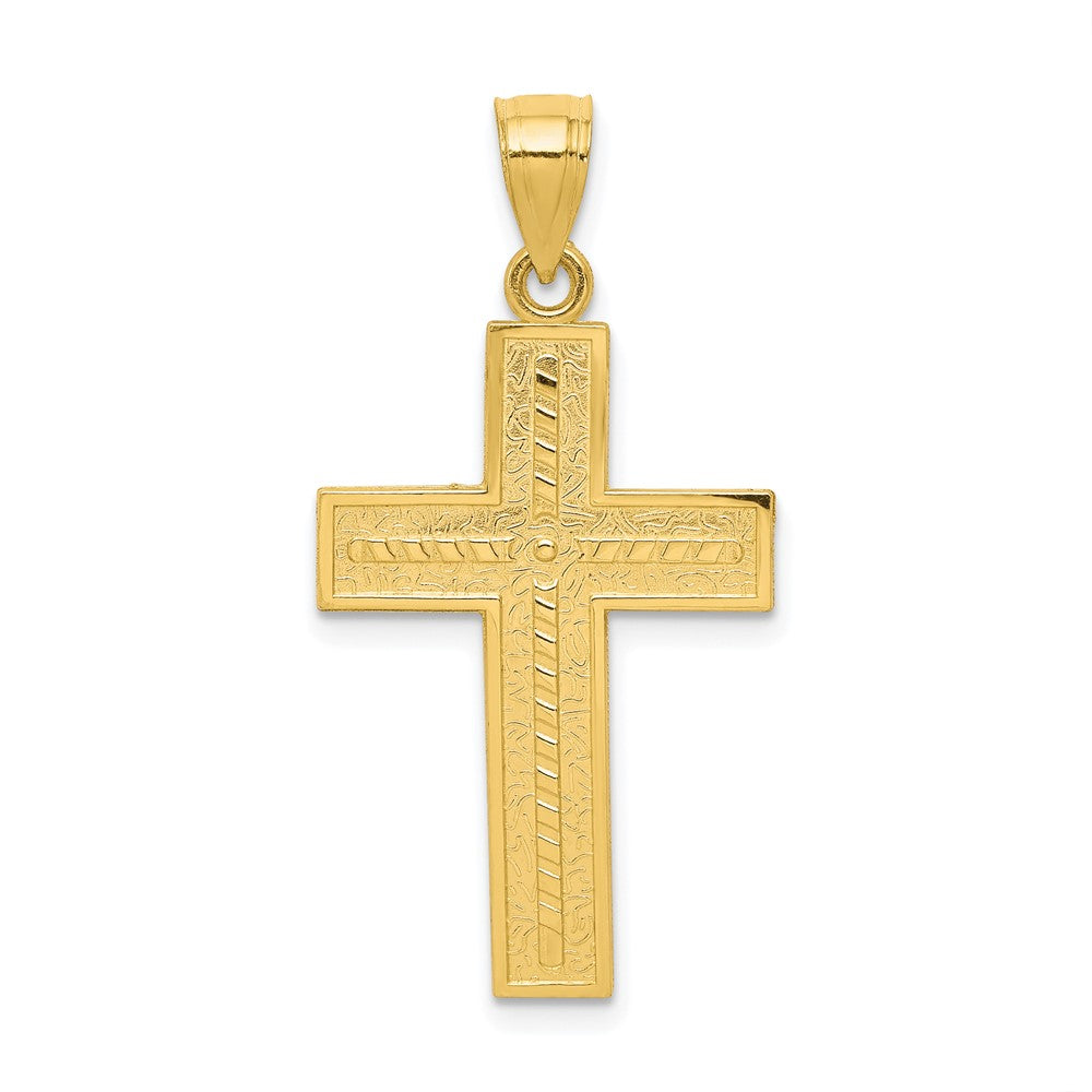 10k Yellow Gold 18 mm Cross Pendant