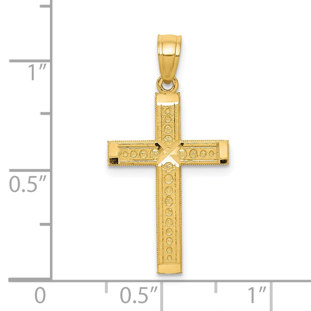 10k Yellow Gold 16 mm Cross Pendant (0.92 grams)