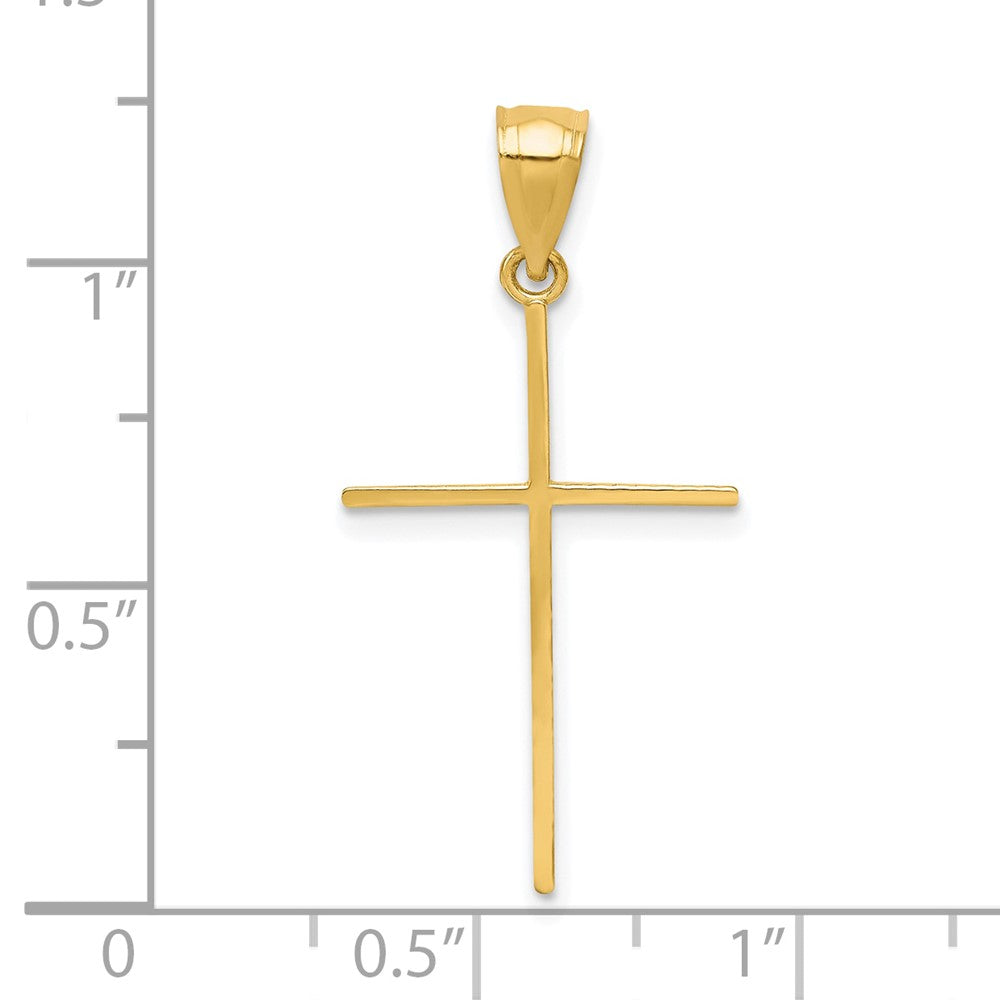 10k Yellow Gold 16 mm Cross Pendant (0.84 grams)