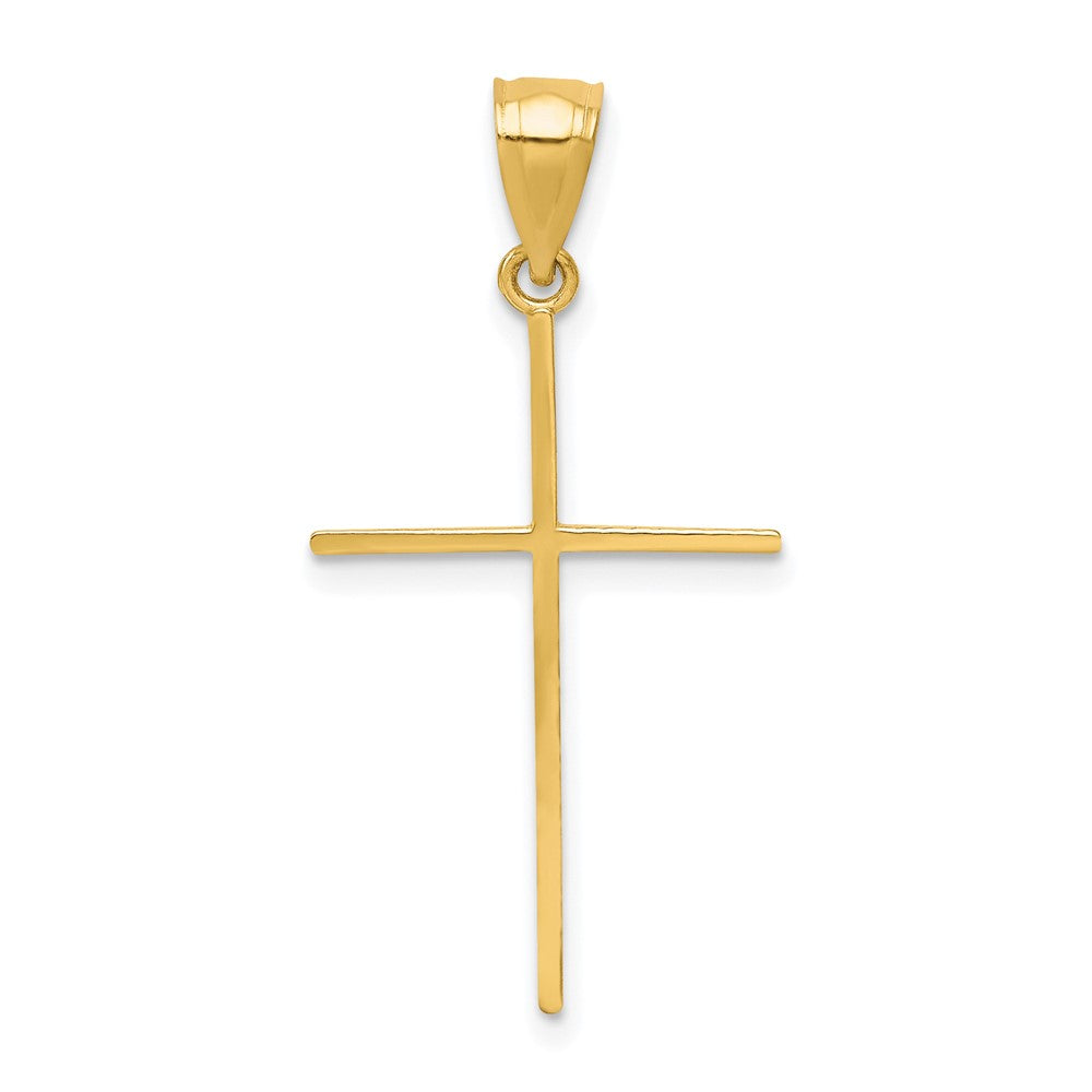 10k Yellow Gold 16 mm Cross Pendant