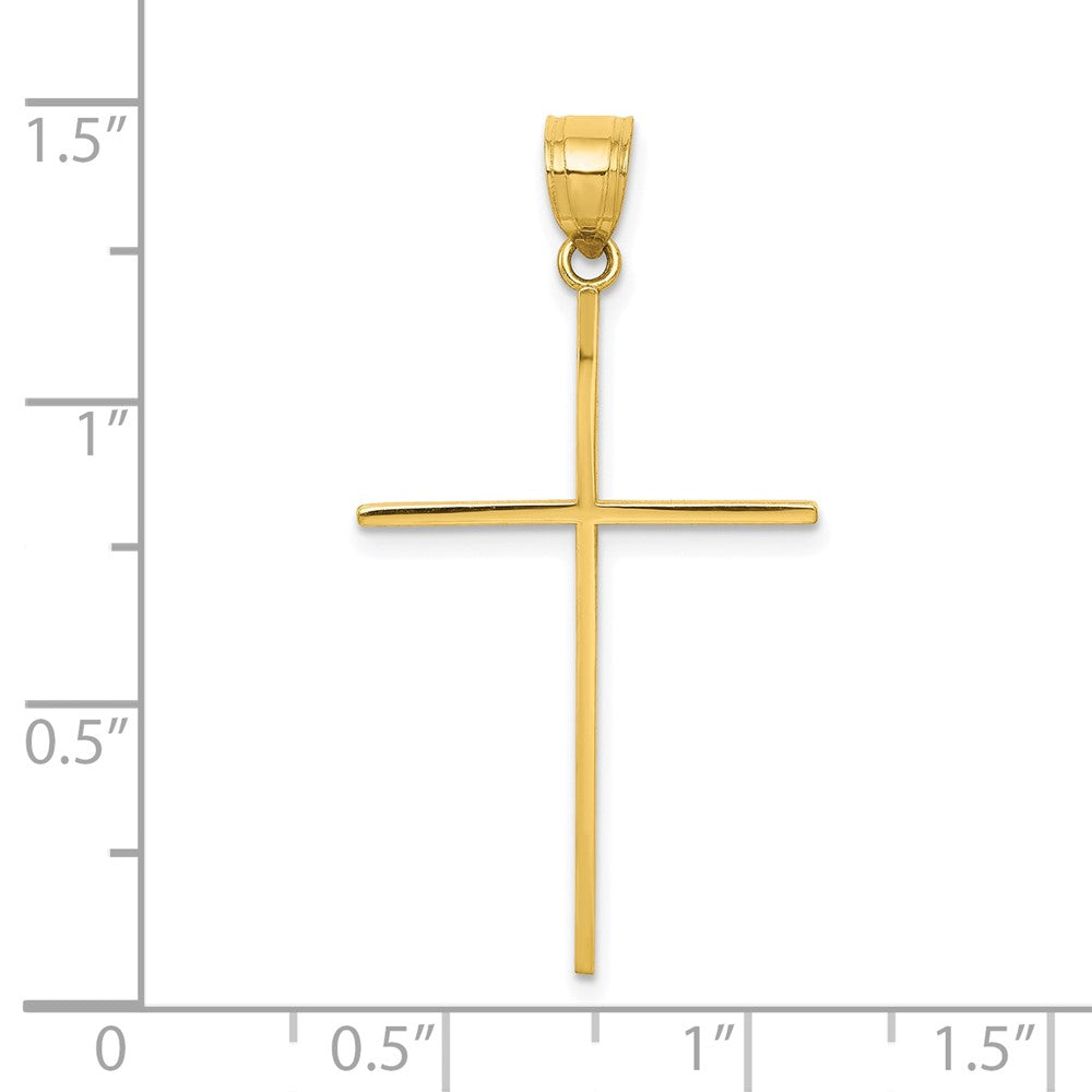 10k Yellow Gold 21 mm Cross Pendant (1.08 grams)