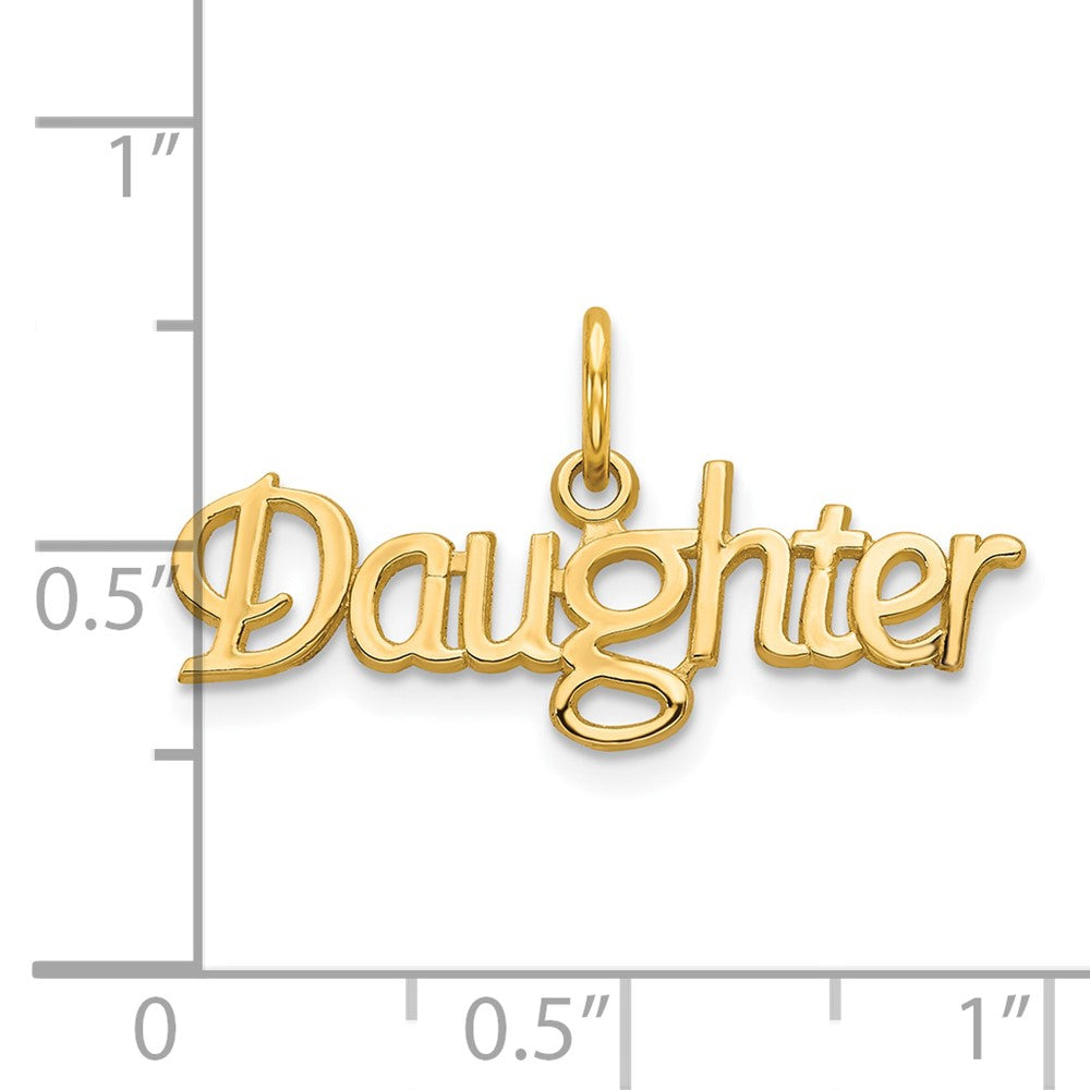 10k Yellow Gold 26 mm DAUGHTER Charm (0.73 grams)