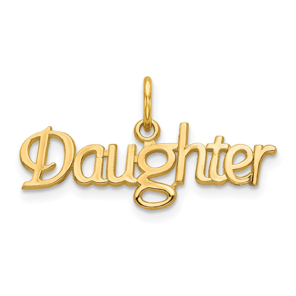 10k Yellow Gold 26 mm DAUGHTER Charm (0.73 grams)