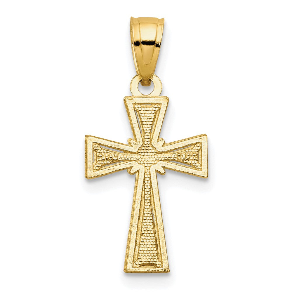 10k Yellow Gold 11 mm Cross Pendant (0.63 grams)