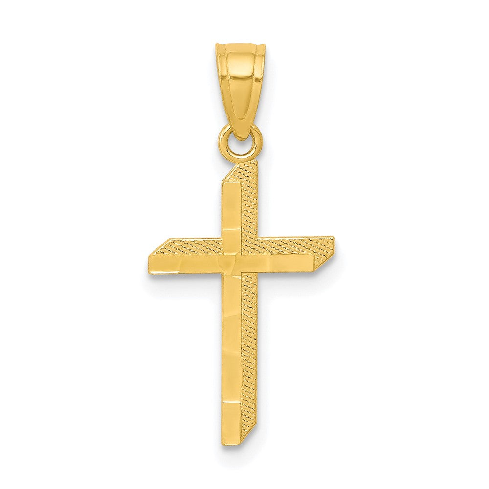 10k Yellow Gold 11 mm Cross Pendant