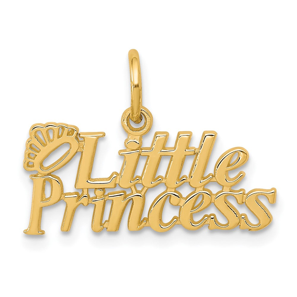 10k Yellow Gold 21 mm LITTLE PRINCESS with Crown Charm (0.86 grams)