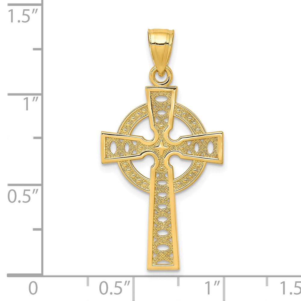 10k Yellow Gold 17 mm Iona Cross Pendant (1.2 grams)