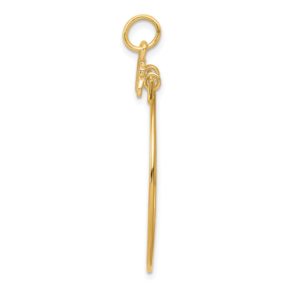 10k Yellow Gold 21 mm MEMORIES Charm Holder (1.02 grams)