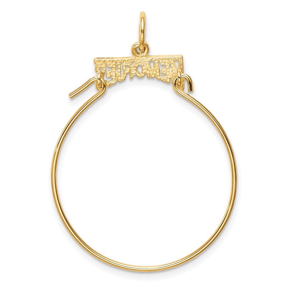 10k Yellow Gold 21 mm MEMORIES Charm Holder (1.02 grams)