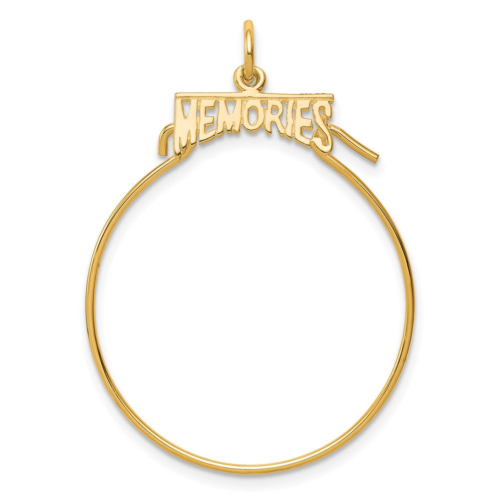 10k Yellow Gold 21 mm MEMORIES Charm Holder (1.02 grams)