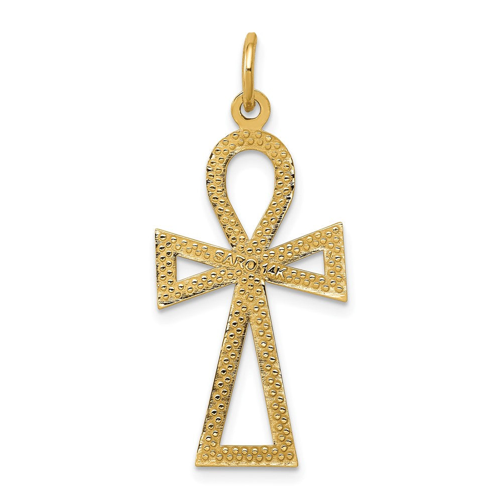 10k Yellow Gold 14 mm Ankh Cross Charm (1.14 grams)