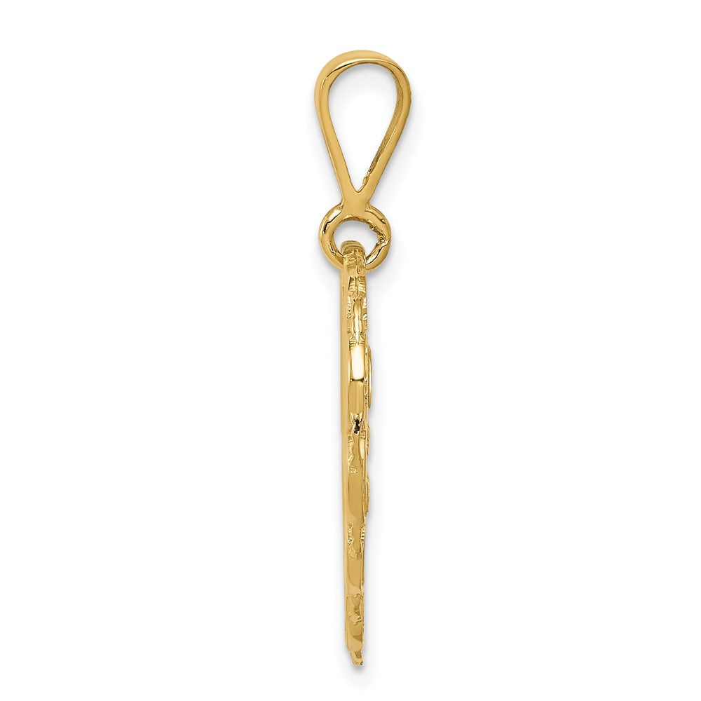 10k Yellow Gold 20 mm 50th Anniversary Charm (2.64 grams)