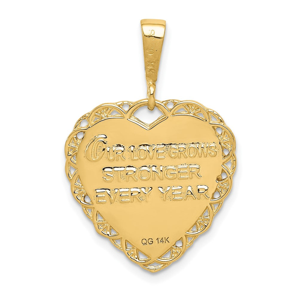 10k Yellow Gold 20 mm 50th Anniversary Charm