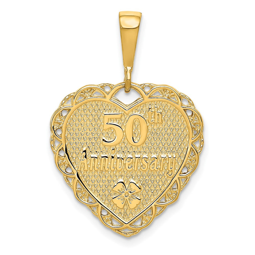 10k Yellow Gold 20 mm 50th Anniversary Charm