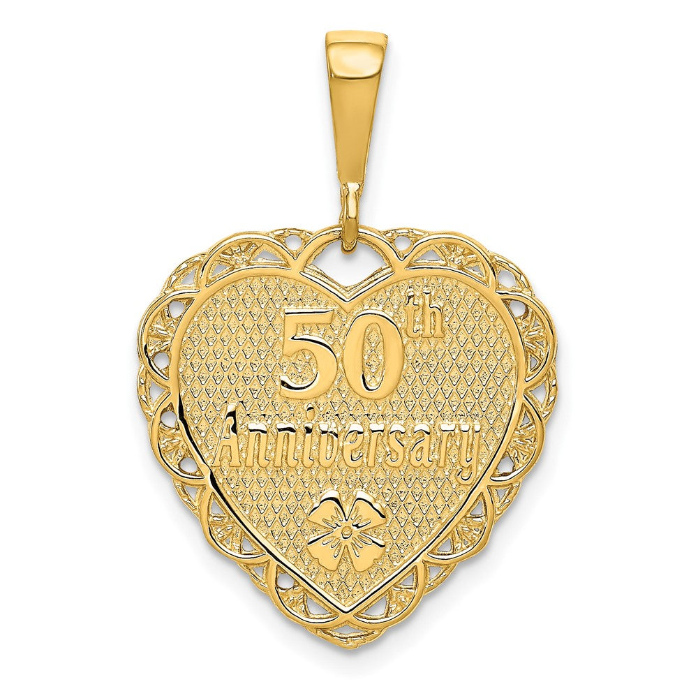 10k Yellow Gold 20 mm 50th Anniversary Charm (2.64 grams)