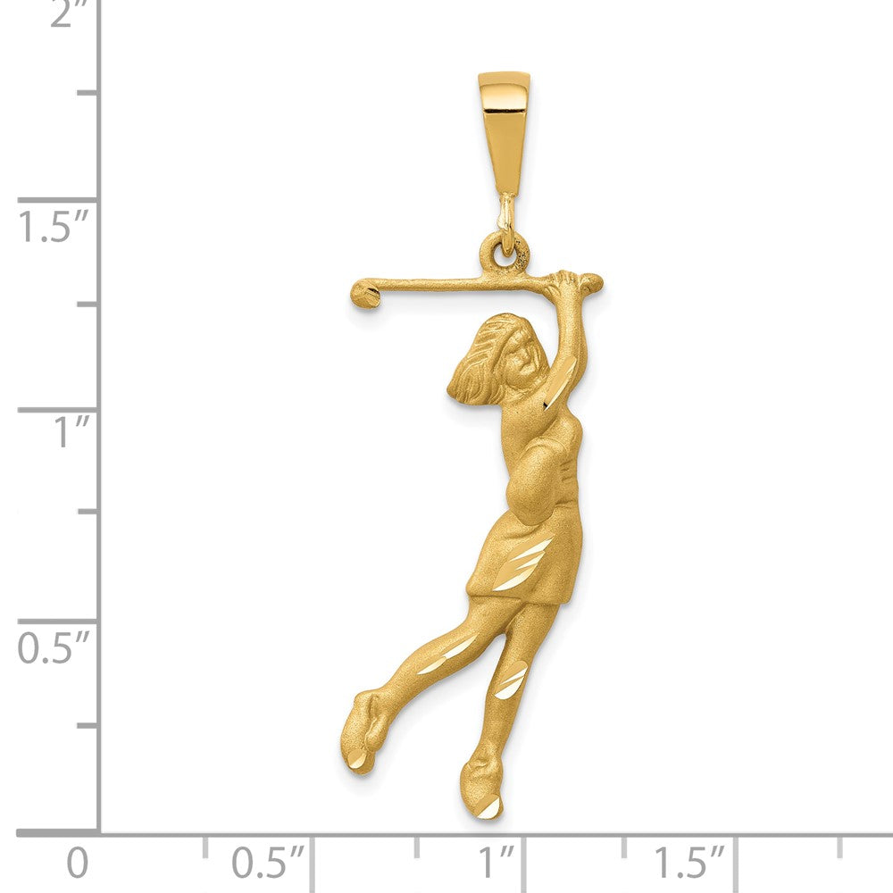 10k Yellow Gold 16 mm Golfer Charm (2.33 grams)