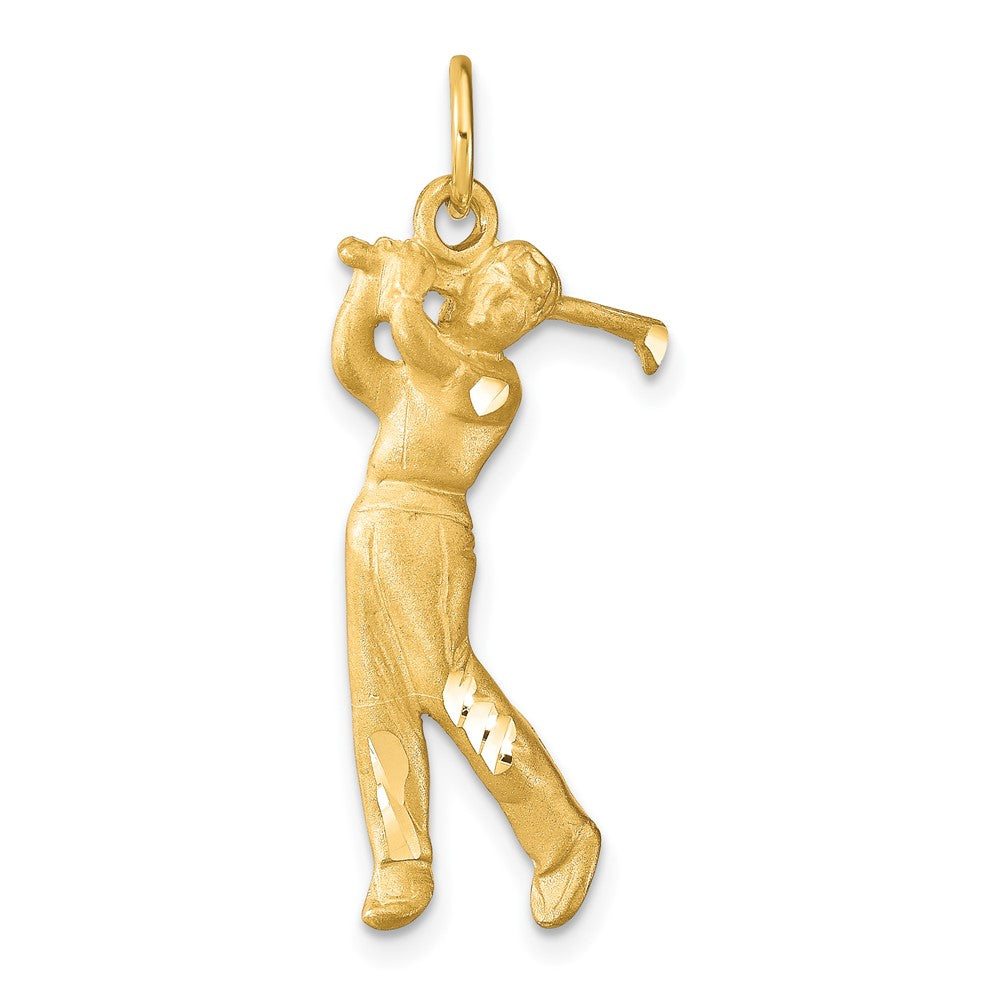 10k Yellow Gold 12 mm Golfer Charm (1.86 grams)