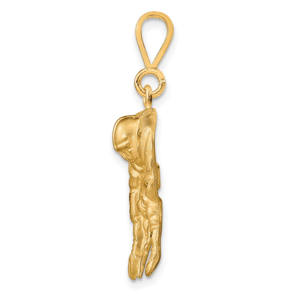 10k Yellow Gold 16 mm Football Charm (2.84 grams)