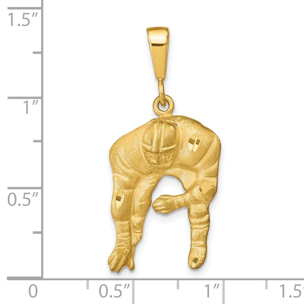 10k Yellow Gold 16 mm Football Charm (2.84 grams)