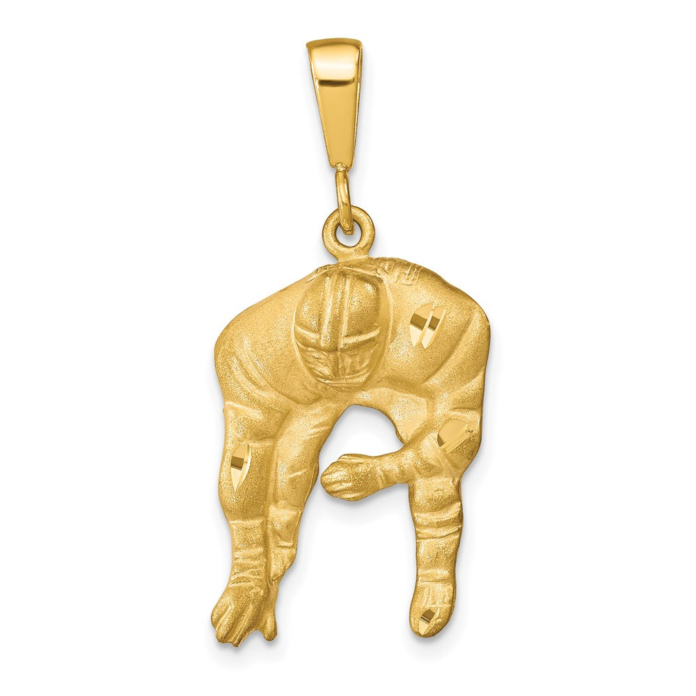 10k Yellow Gold 16 mm Football Charm (2.84 grams)