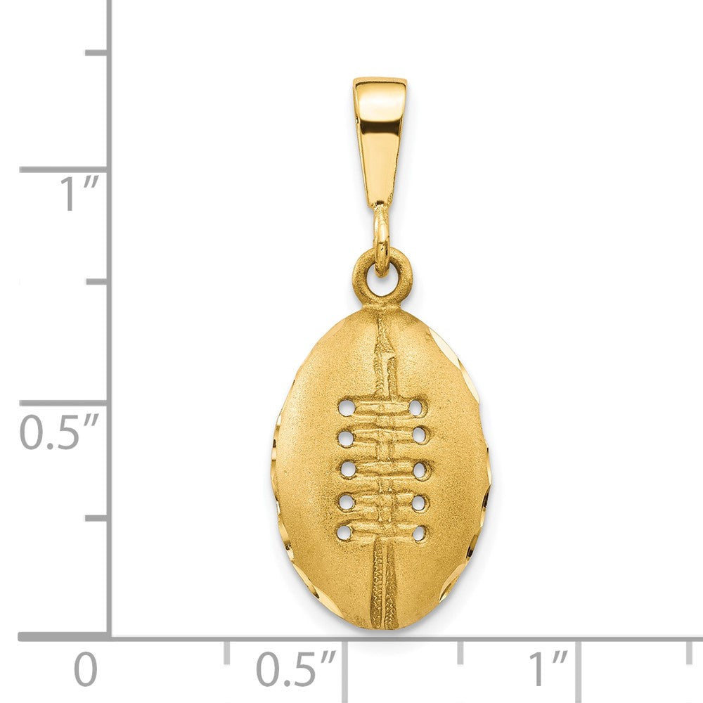 10k Yellow Gold 12 mm Football Charm (1.93 grams)