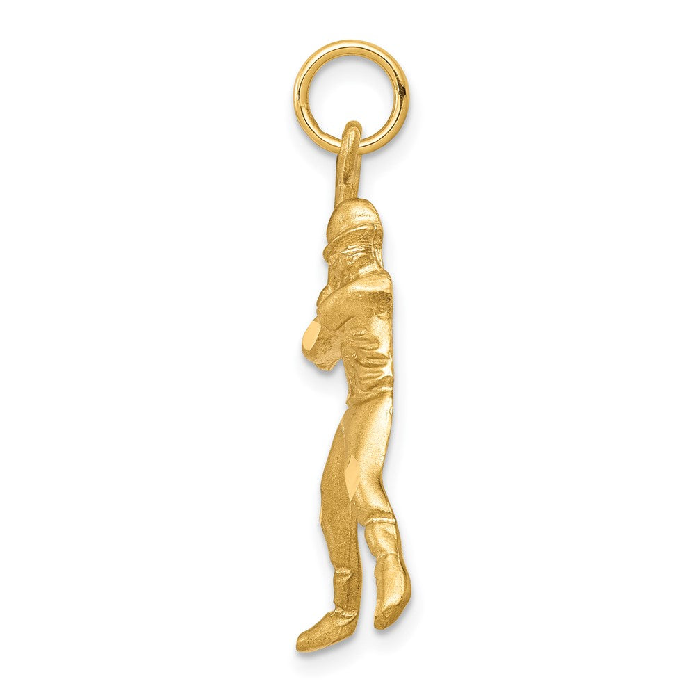 10k Yellow Gold 16 mm Baseball Charm (2.03 grams)