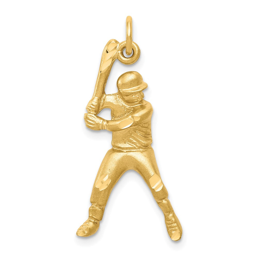 10k Yellow Gold 16 mm Baseball Charm (2.03 grams)