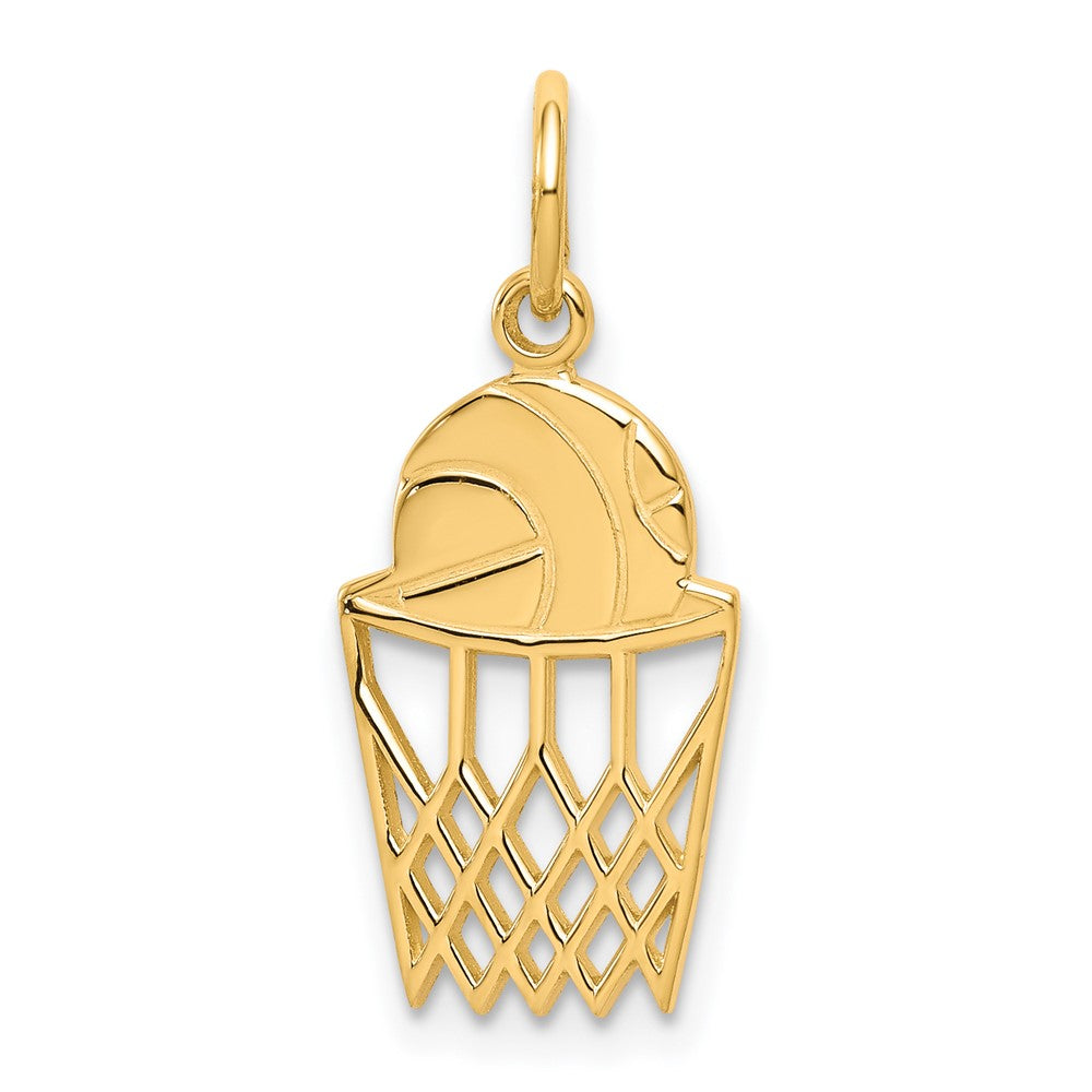 10k Yellow Gold 10 mm Basketball Charm
