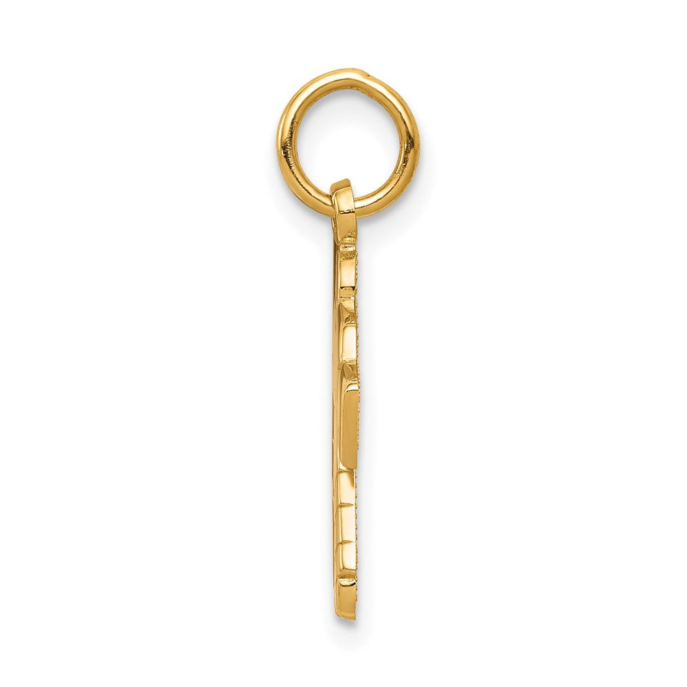 10k Yellow Gold 16 mm Hockey Charm (1.12 grams)