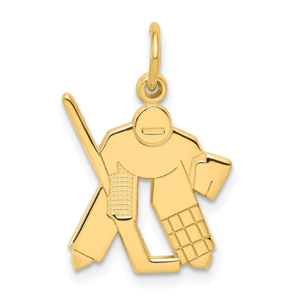 10k Yellow Gold 16 mm Hockey Charm (1.12 grams)