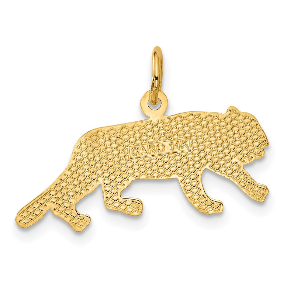 10k Yellow Gold 25 mm Tiger Charm (1.06 grams)