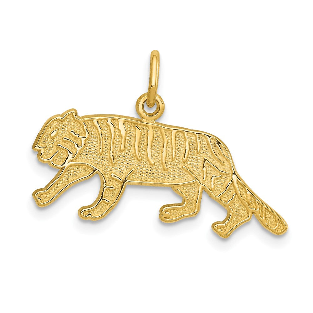 10k Yellow Gold 25 mm Tiger Charm (1.06 grams)