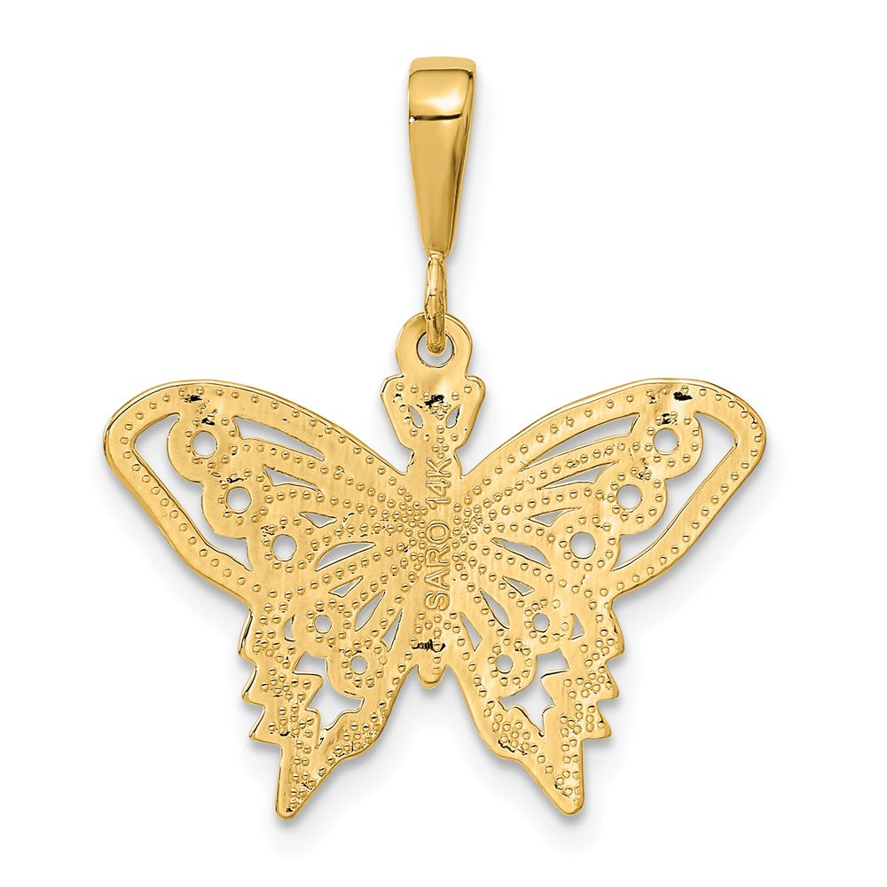 10k Yellow Gold 24 mm Butterfly Charm (1.81 grams)