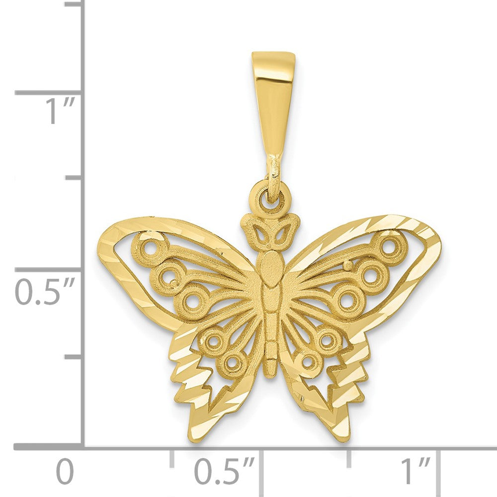 10k Yellow Gold 24 mm Butterfly Charm (1.81 grams)