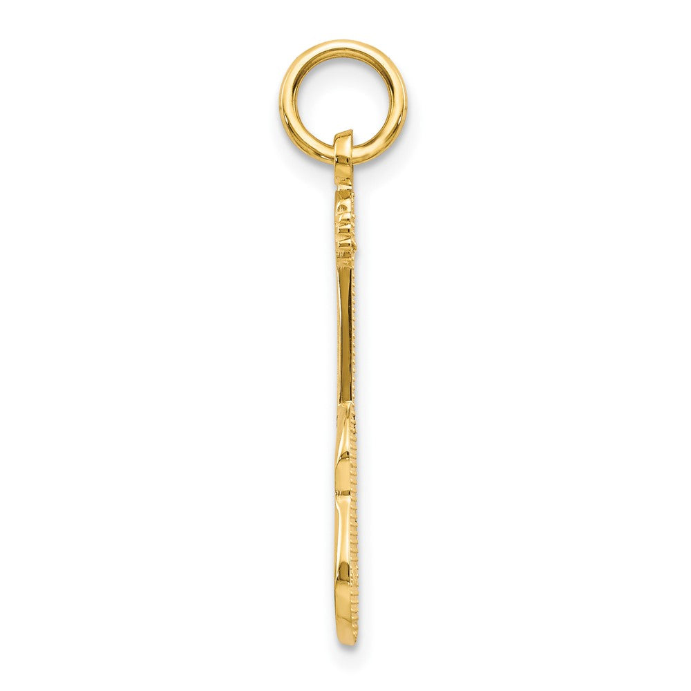 10k Yellow Gold 19 mm Guitar Charm (0.86 grams)