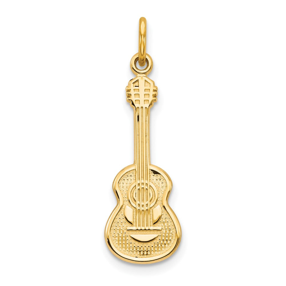 10k Yellow Gold 19 mm Guitar Charm (0.86 grams)