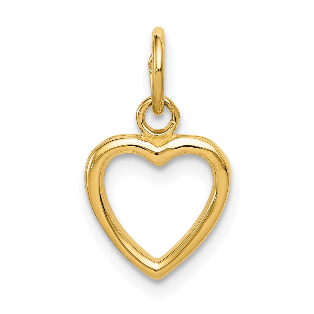 10k Yellow Gold 10 mm Polished Cut-out Heart Pendant