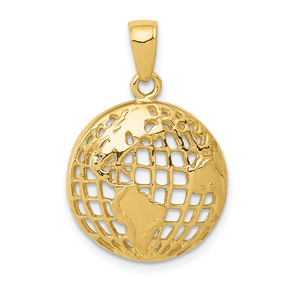 10k Yellow Gold 16 mm Polished Globe Pendant