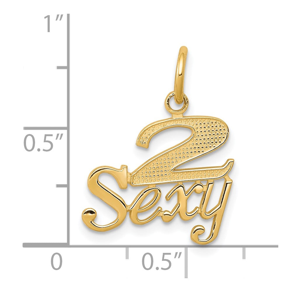 10k Yellow Gold 14 mm Talking - 2 SEXY Charm (0.71 grams)