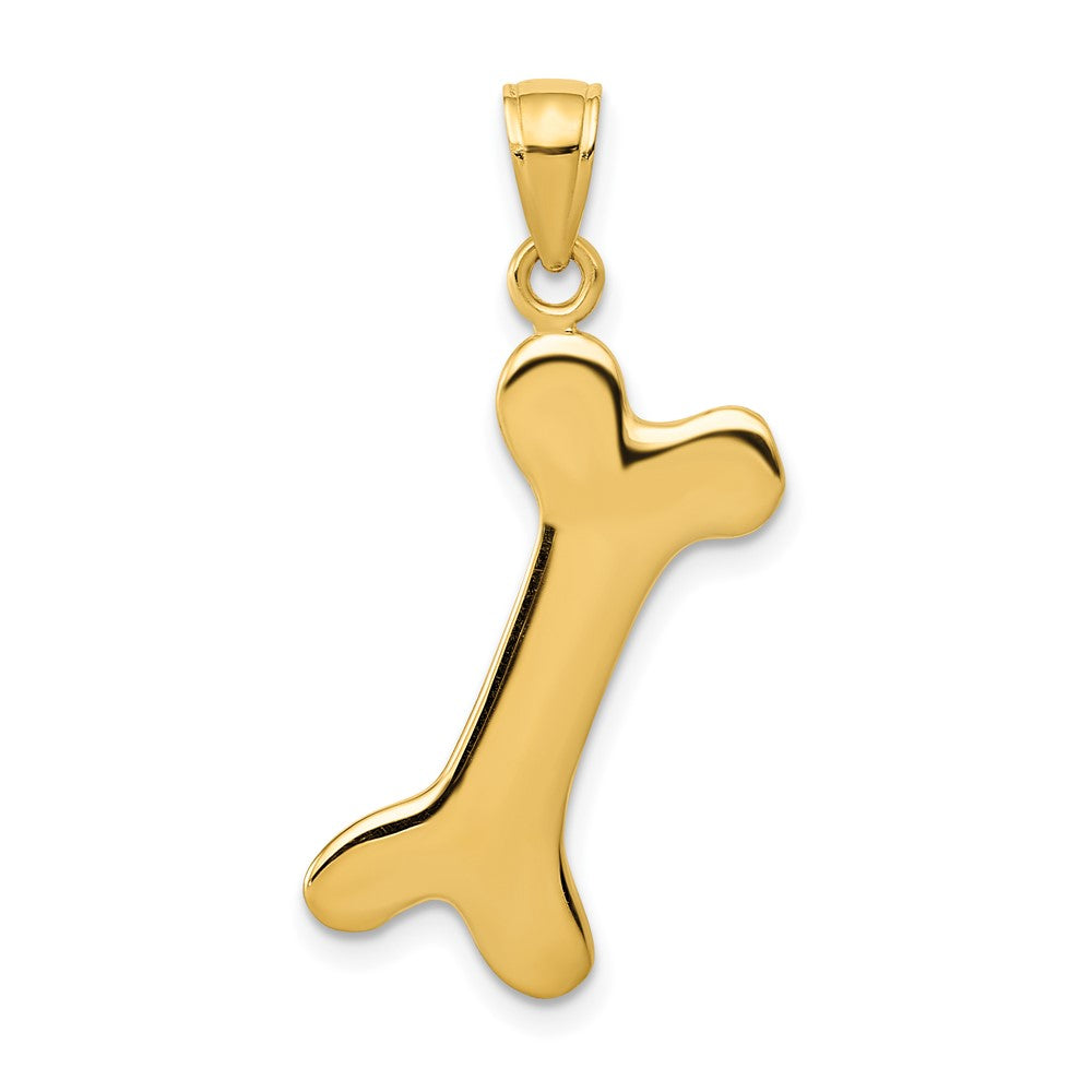 10k Yellow Gold 10 mm 3-D Dog Bone Pendant (1.37 grams)