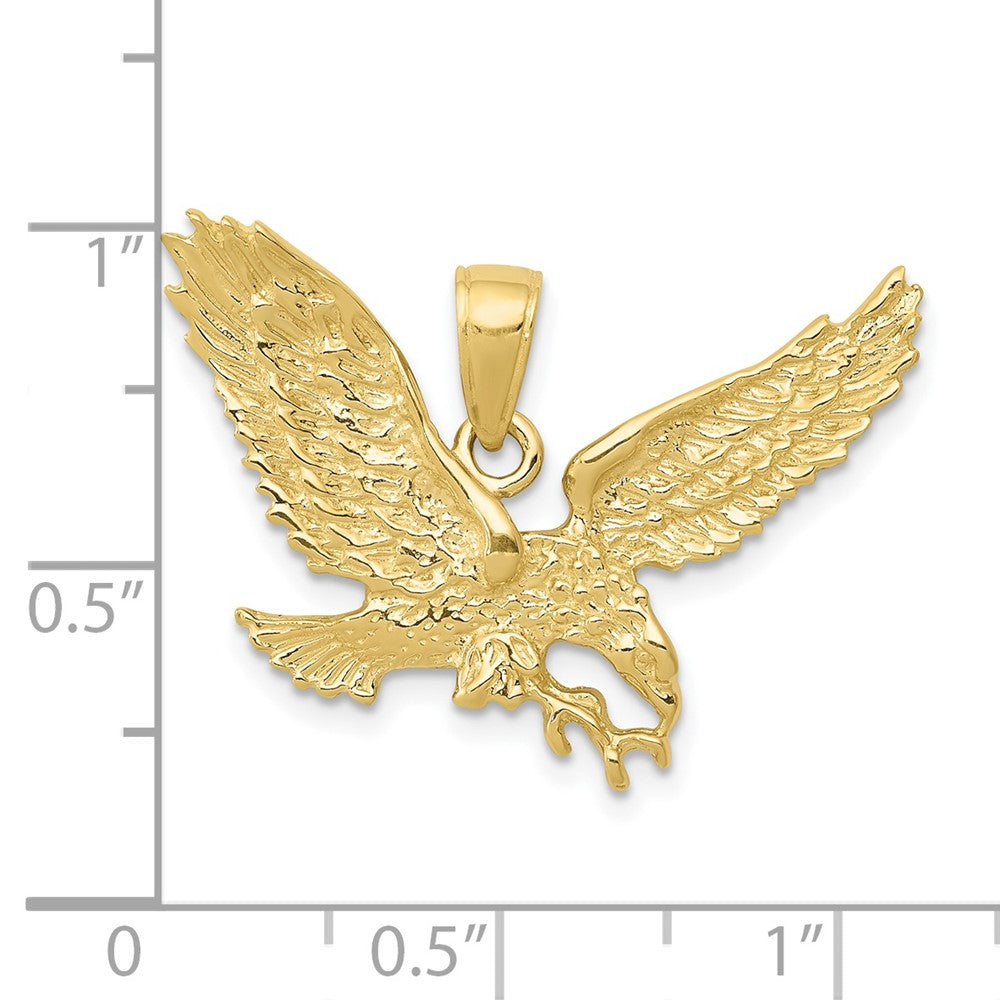 10k Yellow Gold 29 mm Solid Polished Eagle Pendant (2.69 grams)