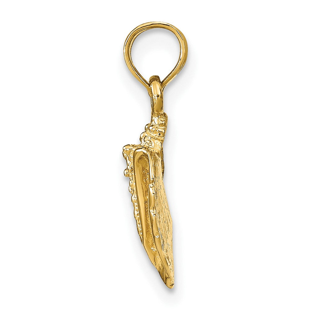 10k Yellow Gold 8 mm Conch Shell Pendant