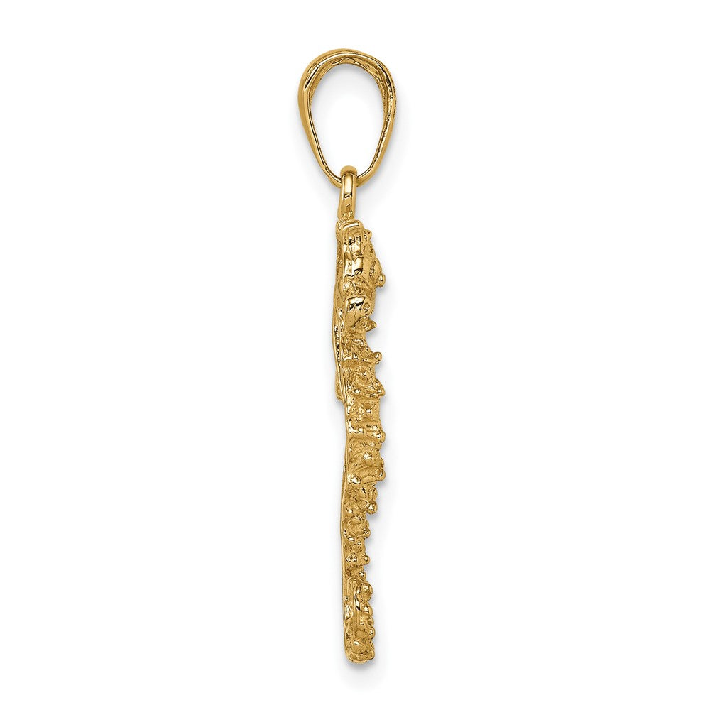 10k Yellow Gold 12 mm Seahorse Pendant (1.34 grams)