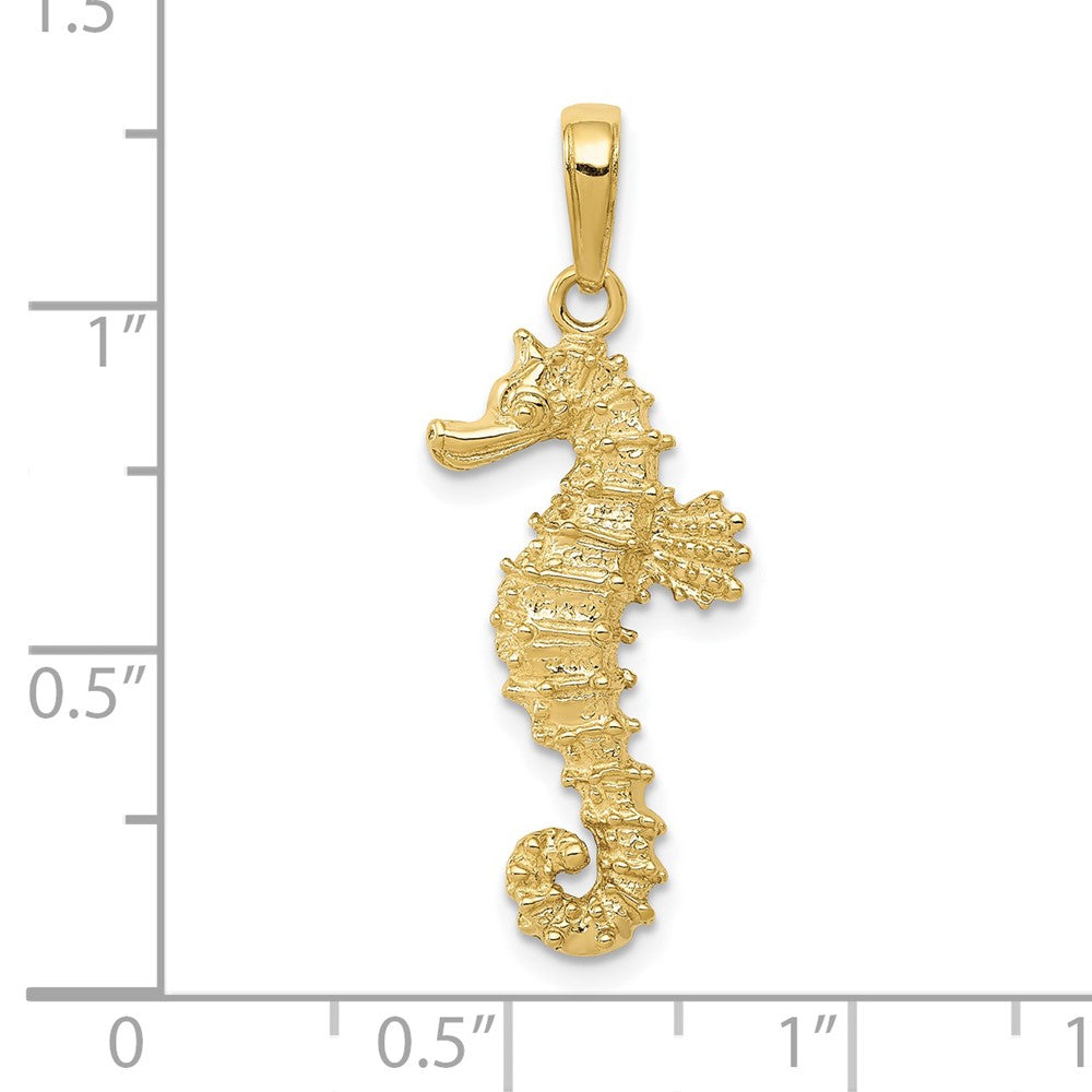 10k Yellow Gold 12 mm Seahorse Pendant (1.34 grams)