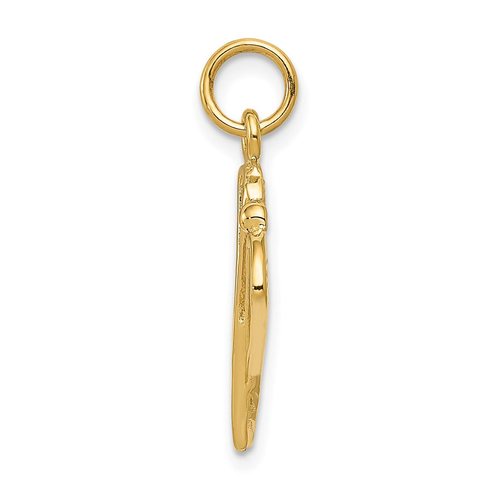 10k Yellow Gold 11 mm Polished Lacrosse Sticks Charm (0.9 grams)